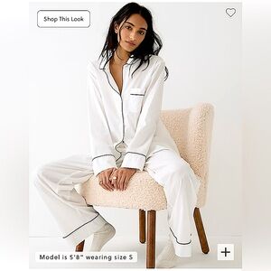 J. Crew end-on-end cotton long-sleeve pajama set